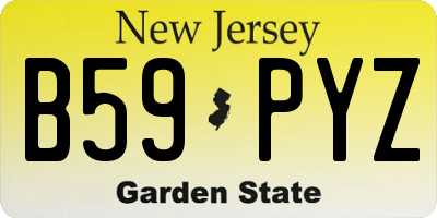 NJ license plate B59PYZ
