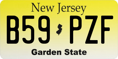 NJ license plate B59PZF