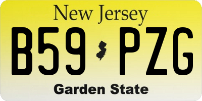 NJ license plate B59PZG