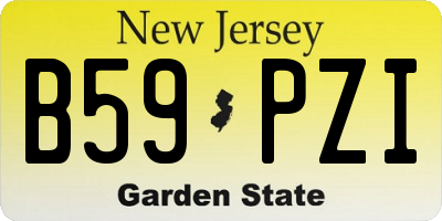 NJ license plate B59PZI