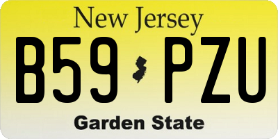NJ license plate B59PZU