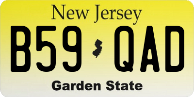 NJ license plate B59QAD