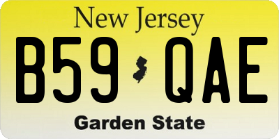 NJ license plate B59QAE