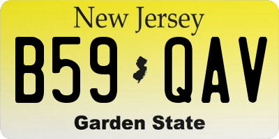 NJ license plate B59QAV