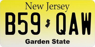 NJ license plate B59QAW