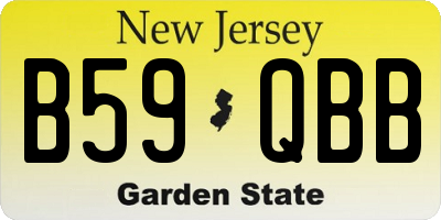 NJ license plate B59QBB