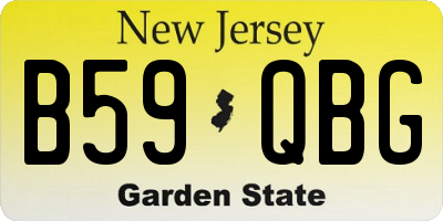 NJ license plate B59QBG