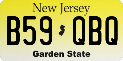 NJ license plate B59QBQ