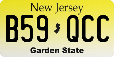 NJ license plate B59QCC