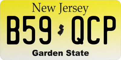 NJ license plate B59QCP
