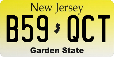 NJ license plate B59QCT