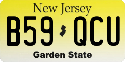NJ license plate B59QCU