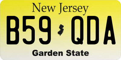 NJ license plate B59QDA