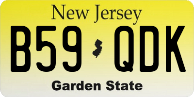 NJ license plate B59QDK