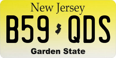 NJ license plate B59QDS