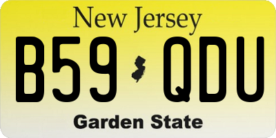 NJ license plate B59QDU