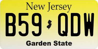 NJ license plate B59QDW