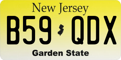 NJ license plate B59QDX
