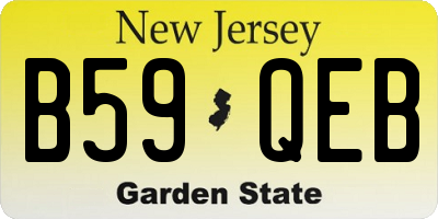 NJ license plate B59QEB