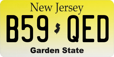 NJ license plate B59QED