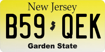 NJ license plate B59QEK