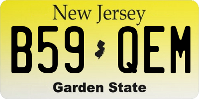 NJ license plate B59QEM