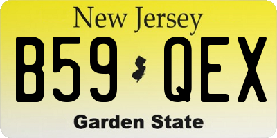 NJ license plate B59QEX