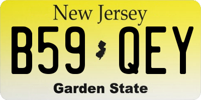 NJ license plate B59QEY