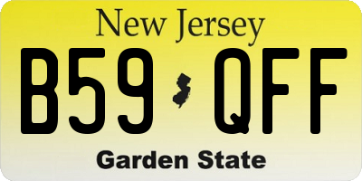NJ license plate B59QFF