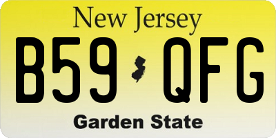 NJ license plate B59QFG