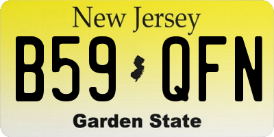NJ license plate B59QFN