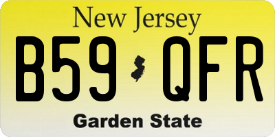 NJ license plate B59QFR