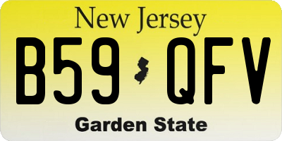 NJ license plate B59QFV