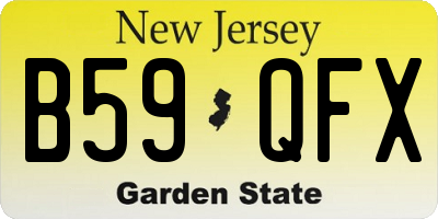 NJ license plate B59QFX