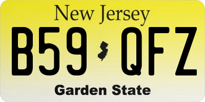 NJ license plate B59QFZ