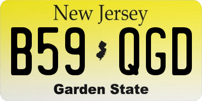 NJ license plate B59QGD