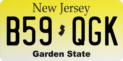 NJ license plate B59QGK
