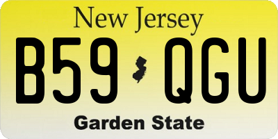 NJ license plate B59QGU