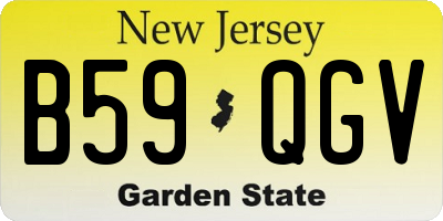 NJ license plate B59QGV
