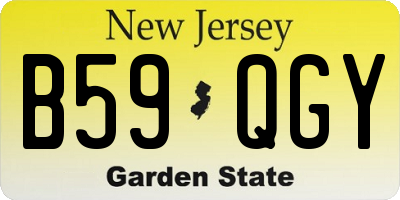 NJ license plate B59QGY