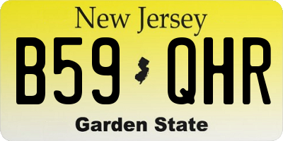 NJ license plate B59QHR