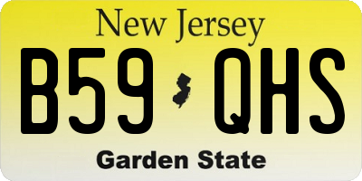 NJ license plate B59QHS