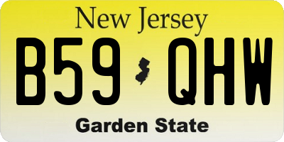NJ license plate B59QHW