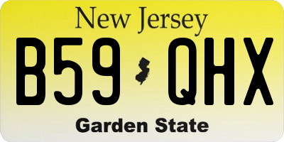 NJ license plate B59QHX