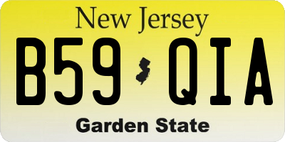 NJ license plate B59QIA