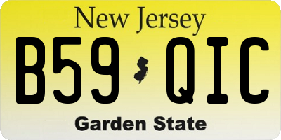 NJ license plate B59QIC