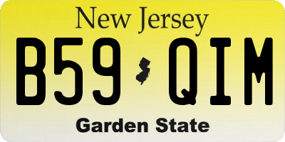 NJ license plate B59QIM