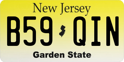 NJ license plate B59QIN