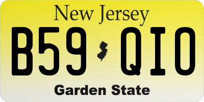 NJ license plate B59QIO