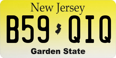 NJ license plate B59QIQ